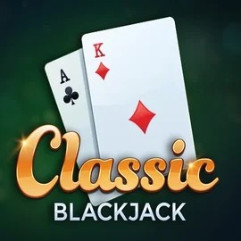 Classic Blackjack slot logo by Red Tiger Gaming at Spinmacho Casino
