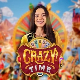 Crazy Time logo by Evolution at Spinmacho Casino