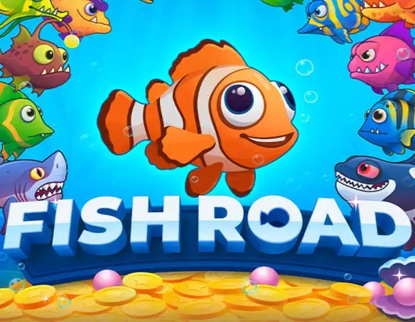 Fish Road casino game by InOut – featured logo at Spinmacho Casino