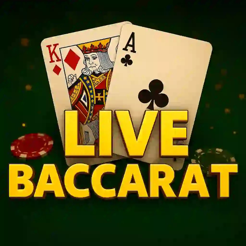 Live Baccarat logo by Evolution at Spinmacho Casino